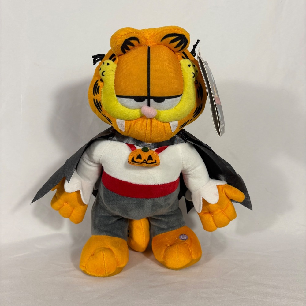 Garfield "Wild Thing" Side Stepper Plush Toy Nickelodeon Halloween Vampire